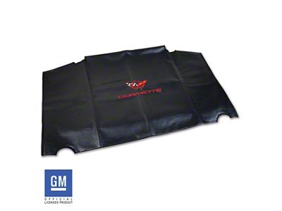 Embroidered Top Bag with Red C5 Logo; Black (97-04 Corvette C5)