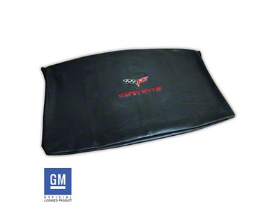 Embroidered Top Bag with Red C6 Logo; Black (05-13 Corvette C6)