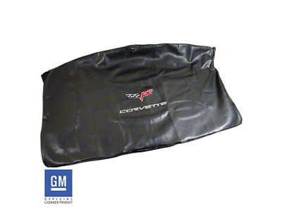 Embroidered Top Bag with Silver C6 Logo; Black (05-13 Corvette C6)