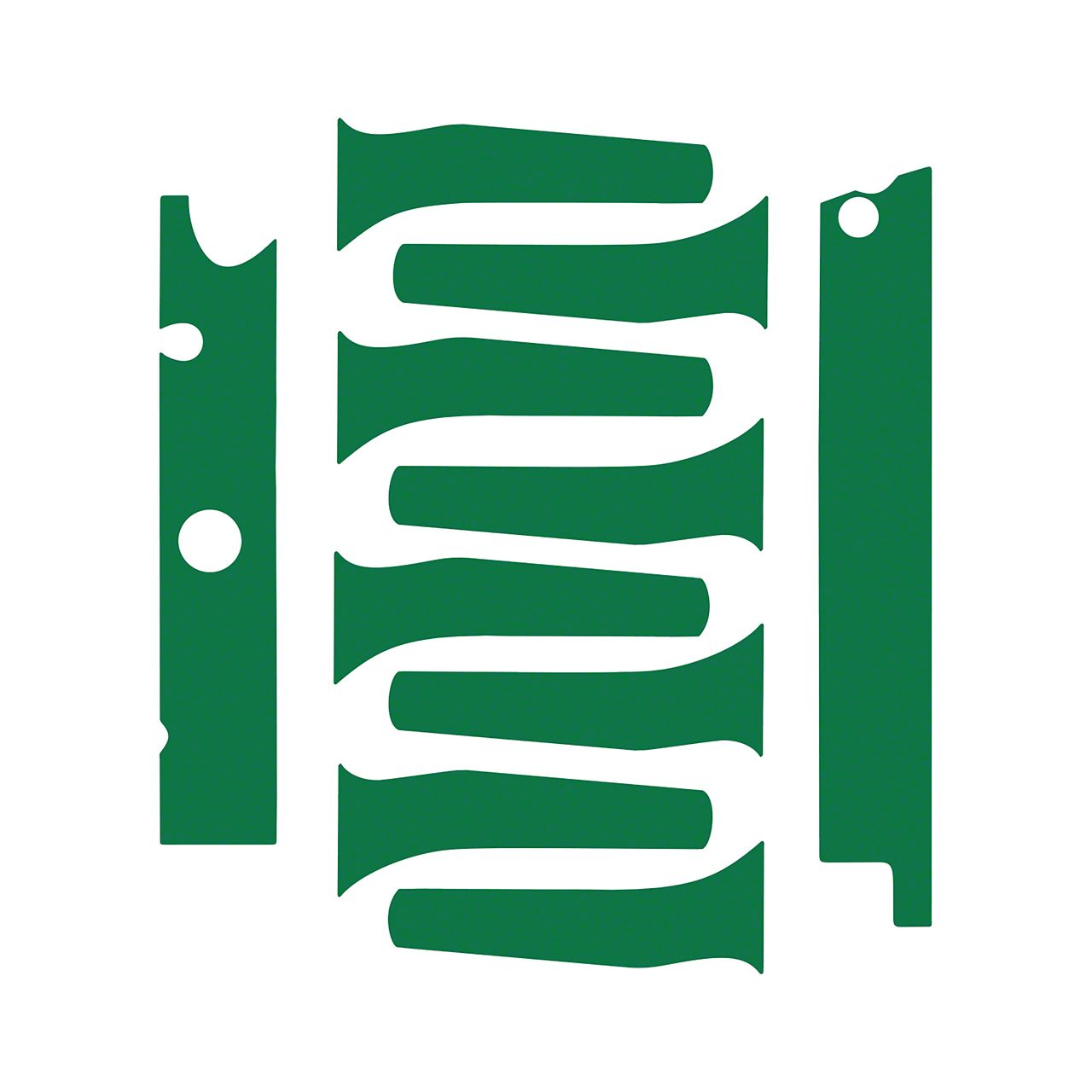 CA Corvette Engine Decal Graphics; Gloss Green 76953 (14-19 Corvette C7 ...