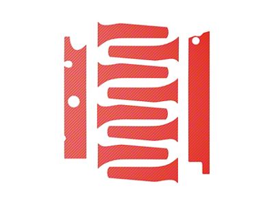 Engine Decal Graphics; Red Carbon Fiber (14-19 Corvette C7 Grand Sport, Stingray)