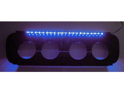 Exhaust Plate LED Strip Lighting with On/Off Switch; Blue (14-19 Corvette C7)
