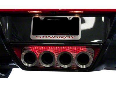 Exhaust Plate LED Strip Lighting with On/Off Switch; Red (14-19 Corvette C7)