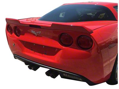 Extended Spoiler; Gloss Hydro Carbon Fiber (05-13 Corvette C6 Base)