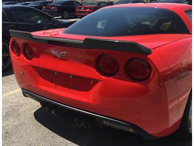 Extended Spoiler; Matte Hydro Carbon Fiber (06-13 Corvette C6 Z06)