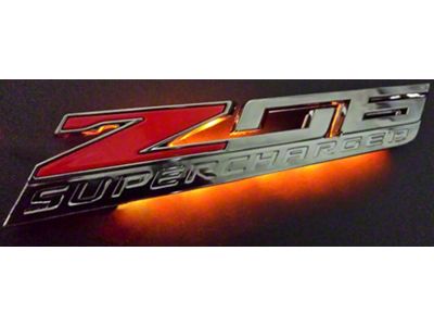 Factory LED Side Fender Emblem Lighting Effects; Amber (15-19 Corvette C7 Z06)