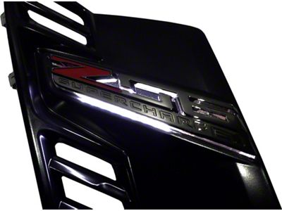 Factory LED Side Fender Emblem Lighting Effects; White (15-19 Corvette C7 Z06)