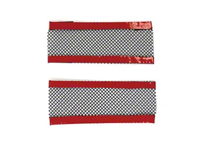Fender Vent/Cove Screens; Stainless Steel with Black Finish (97-04 Corvette C5)