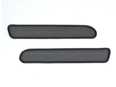 Fog Light Screens; Aluminum with Black Finish (97-04 Corvette C5)