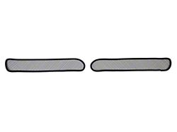 Fog Light Screens; Stainless Steel with Black Finish (97-04 Corvette C5)