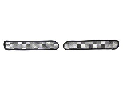 Fog Light Screens; Stainless Steel with Black Finish (97-04 Corvette C5)