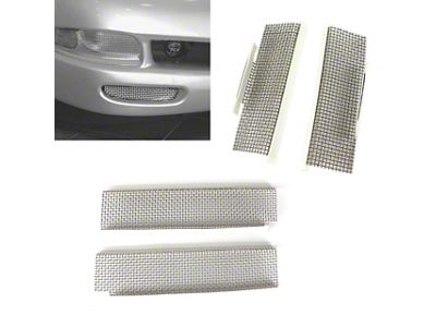 Front Bumper and Cove Screens; Stainless Steel (97-04 Corvette C5)
