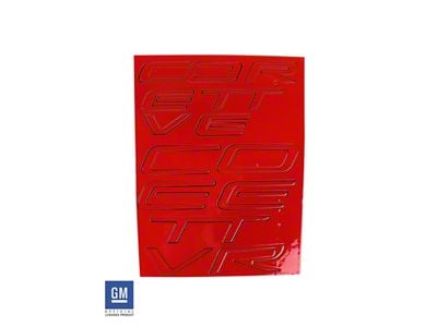 Front and Rear Corvette Lettering Kit; Acrylic Gloss Red (97-04 Corvette C5)