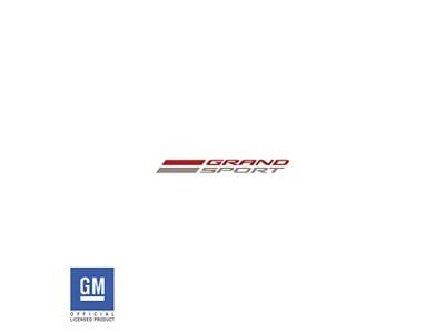 Grand Sport Steering Wheel Vinyl Decal; Gloss Red and Gloss Silver (17-19 Corvette C7 Grand Sport)