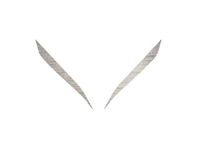 Headlight Eyelid Decals; Chrome Brushed Steel (20-25 Corvette C8)