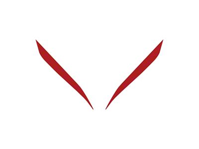 Headlight Eyelid Decals; Gloss Red (20-25 Corvette C8)