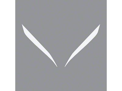 Headlight Eyelid Decals; Matte White (20-25 Corvette C8)