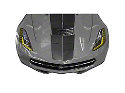 Headlight Overlay Decals; Amber (14-19 Corvette C7)