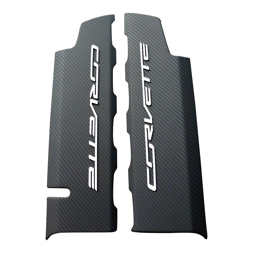 CA Corvette Hydro Carbon Fiber Fuel Rail Covers with Gloss Black