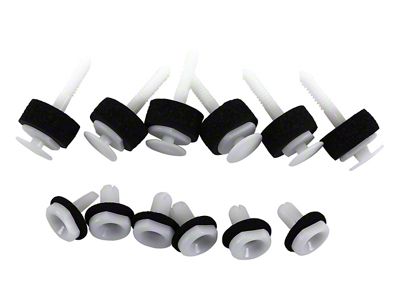 Inner Door Panel Retainer and Grommets; 12-Pieces (97-13 Corvette C5 & C6)