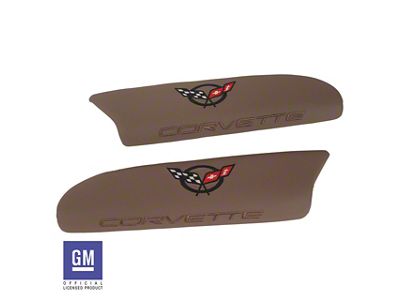 Leather Door Armrest Pads with C5 Logo (97-04 Corvette C5)