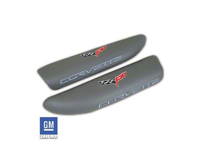 Leather Door Armrest Pads with C6 Logo (05-13 Corvette C6)