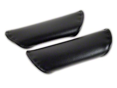 Leather Door Pull Accent Wraps; Black (97-04 Corvette C5)
