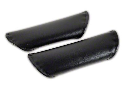 CA Leather Door Pull Accent Wraps; Black (97-04 Corvette C5)