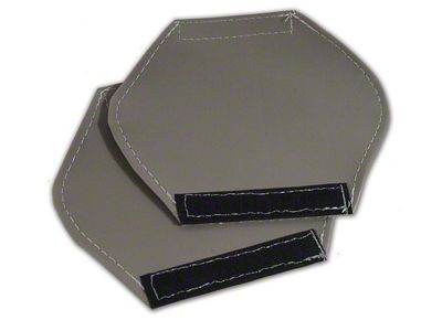 Leather Door Pull Accent Wraps; Gray (97-04 Corvette C5)