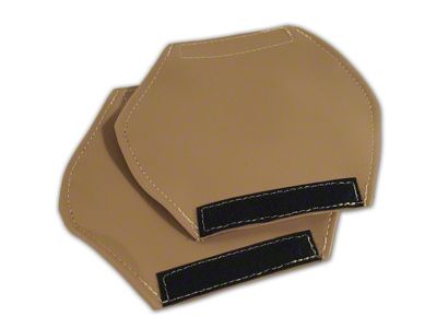 Leather Door Pull Accent Wraps; Oak (98-04 Corvette C5)