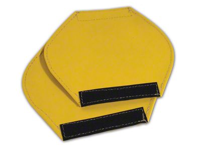 CA Leather Door Pull Accent Wraps; Pace Yellow (1998 Corvette C5)