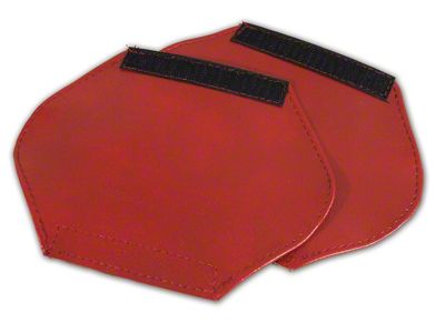 CA Leather Door Pull Accent Wraps; Red (97-99 Corvette C5)