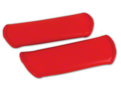 Leather Door Pull Accent Wraps; Torch Red (00-04 Corvette C5)