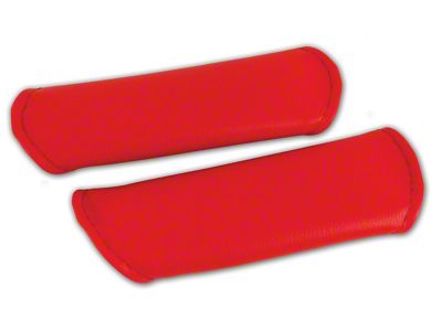 CA Leather Door Pull Accent Wraps; Torch Red (00-04 Corvette C5)