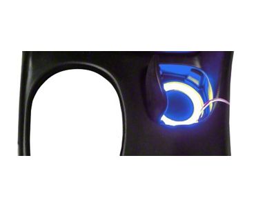 LED Cup Holder Accent Ring with Switch; Blue (97-04 Corvette C5)