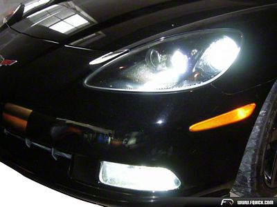 LED Daytime Running Lights; All White (97-04 Corvette C5)
