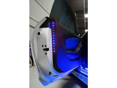 LED Door Safety Lights; Blue (97-19 Corvette C5, C6 & C7)