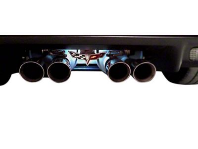 LED Exhaust Enhancer Plate with Polishing Kit; White (05-13 Corvette C6 Base, Grand Sport)