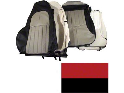 OE Spec Leather Standard Seat Upholstery; Black (97-04 Corvette C5)