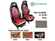 CA OE Spec Leather/Vinyl Sport Seat Upholstery with Corvette Script and Headrest Cross Flag Logo (97-04 Corvette C5)