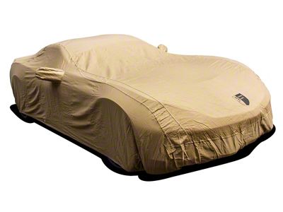Premium Flannel Indoor Car Cover; Tan (14-19 Corvette C7 Stingray)