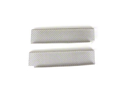 Rear Bumper Screens; Stainless Steel (97-04 Corvette C5)