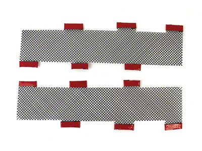 Rear Bumper Screens; Stainless Steel with Black Finish (97-04 Corvette C5)
