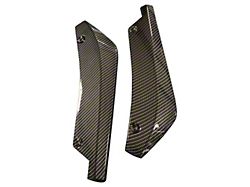 Rear Skirt/Diffuser Winglets; Gloss Hydro Carbon Fiber (14-19 Corvette C7)