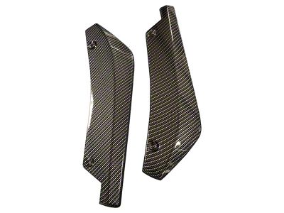 Rear Splitter/Skirt Diffuser Winglets; Matte Hydro Carbon Fiber (05-13 Corvette C6)