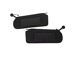 Replacement Sun Visor Set with LED Lit Mirrors; Black (97-04 Corvette C5 Coupe)