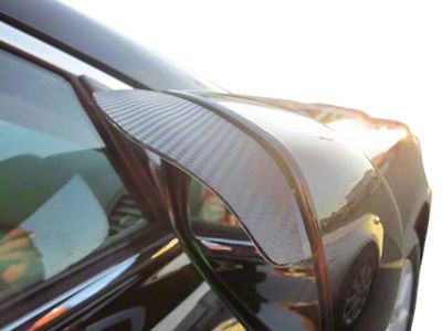 Side Mirror Rain Guard Visors; Carbon Fiber Style (97-25 Corvette C5, C6, C7 & C8)