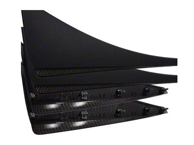 Splash Guards; Extra Smooth Gloss Hydro Carbon Fiber (15-19 Corvette C7 Grand Sport, Z06)