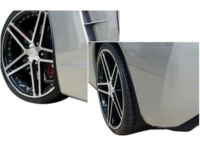 Splash Guards; Extra Smooth Matte Hydro Carbon Fiber (05-13 Corvette C6 Base)