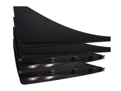 Splash Guards; OEM Textured Gloss Hydro Carbon Fiber (14-19 Corvette C7 Stingray)